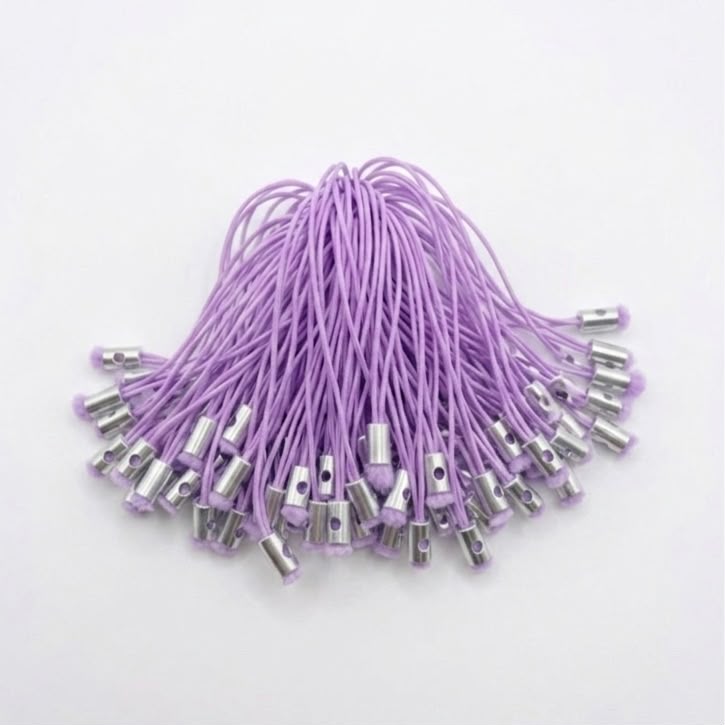 Mixed Color Mobile Charm Straps with Metal Loop | Nylon Phone Charm Strings for DIY Keychains, Charms & Crafts 100pcs