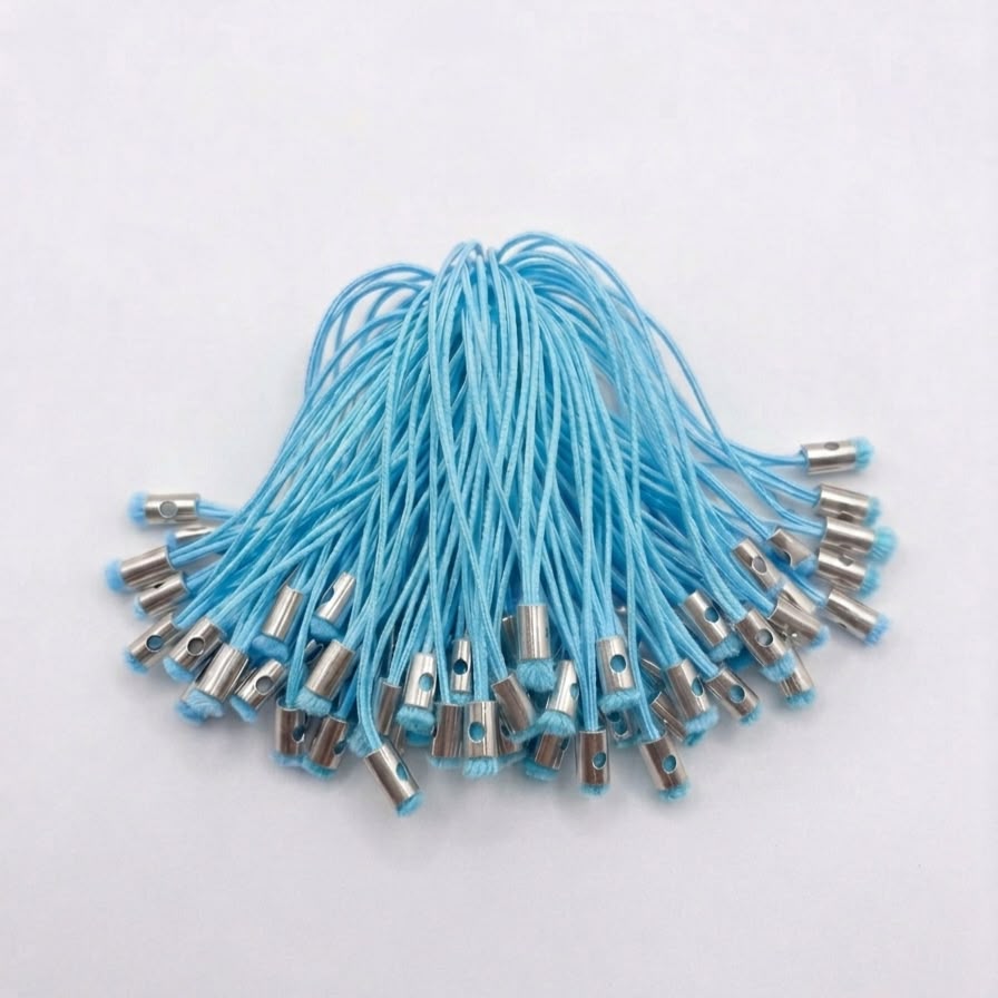 Mixed Color Mobile Charm Straps with Metal Loop | Nylon Phone Charm Strings for DIY Keychains, Charms & Crafts 100pcs