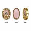 Premium Oval Designer Kundan Pendant for Jewelry Making | Fancy Stone Pendant | Decorative Craft Accessory(PACK OF 10PCS)