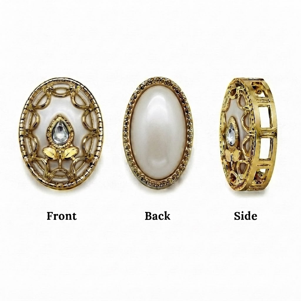 Premium Oval Designer Kundan Pendant for Jewelry Making | Fancy Stone Pendant | Decorative Craft Accessory(PACK OF 10PCS)