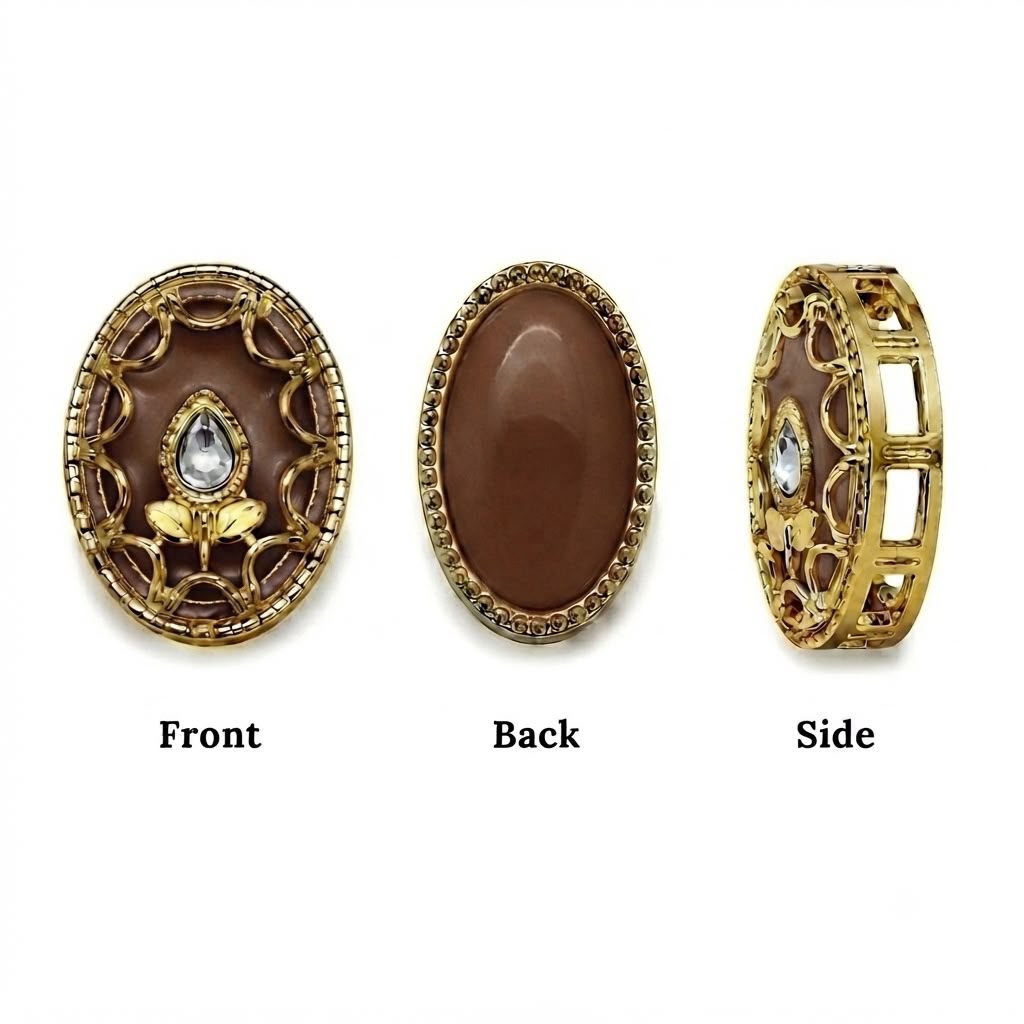 Premium Oval Designer Kundan Pendant for Jewelry Making | Fancy Stone Pendant | Decorative Craft Accessory(PACK OF 10PCS)