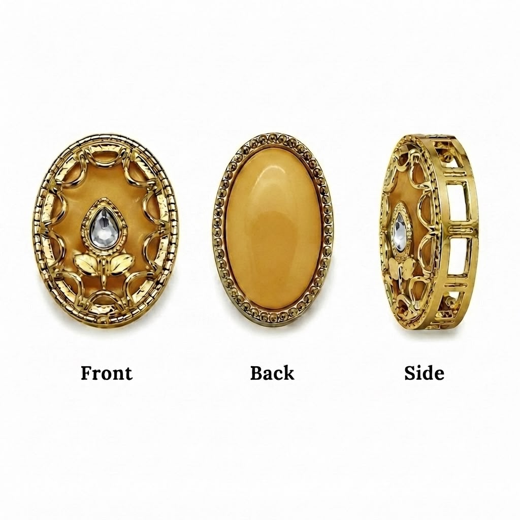 Premium Oval Designer Kundan Pendant for Jewelry Making | Fancy Stone Pendant | Decorative Craft Accessory(PACK OF 10PCS)