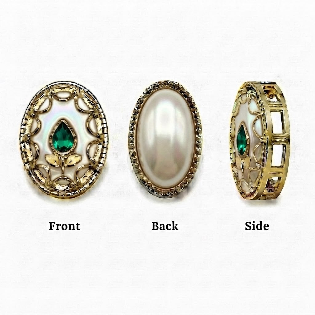 Premium Oval Designer Kundan Pendant for Jewelry Making | Fancy Stone Pendant | Decorative Craft Accessory(PACK OF 10PCS)