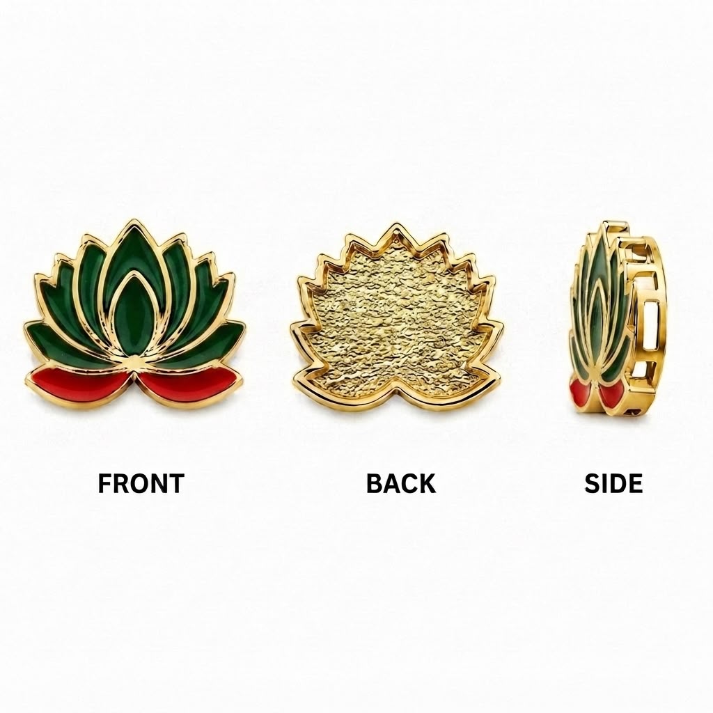 Lotus Shape Kundan Embellishment Pack for Jewellery Making, Craft & DIY Decorations(PACK OF 10PCS)