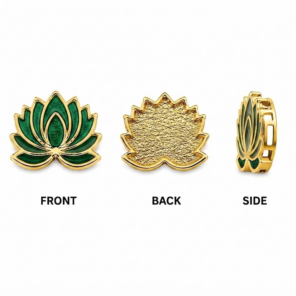 Lotus Shape Kundan Embellishment Pack for Jewellery Making, Craft & DIY Decorations(PACK OF 10PCS)