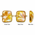 Premium Irregular Shell Connector Charms for Jewelry Making | Gold Plated Resin Pendant | DIY Earrings, Necklace & Bracelet Supplies(PACK OF 10PCS)