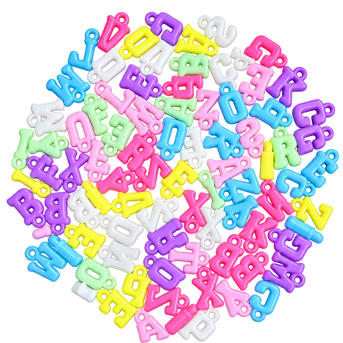 Multicolor Alphabet Charms